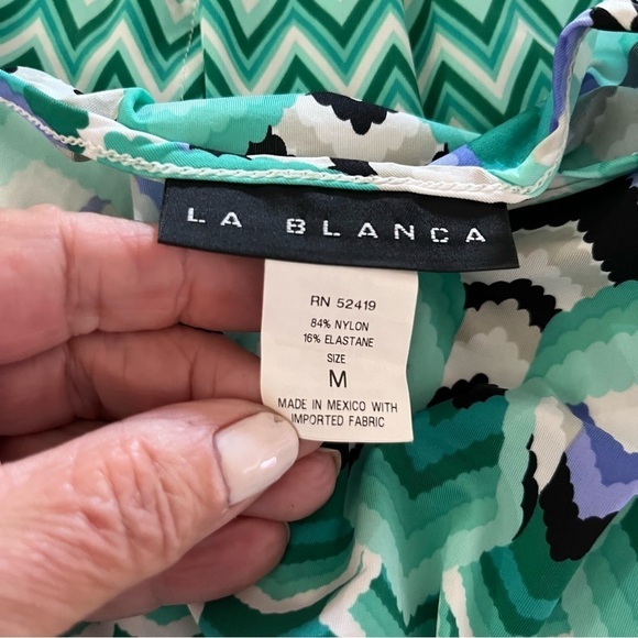 La Blanca multi Colored Aztec Print Beach Cover Up Medium - Picture 5 of 9